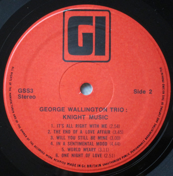 George Wallington : Knight Music (LP, Album, RE)