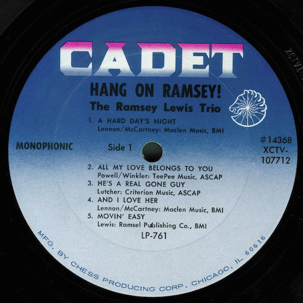 The Ramsey Lewis Trio : Hang On Ramsey! (LP, Album, Mono)