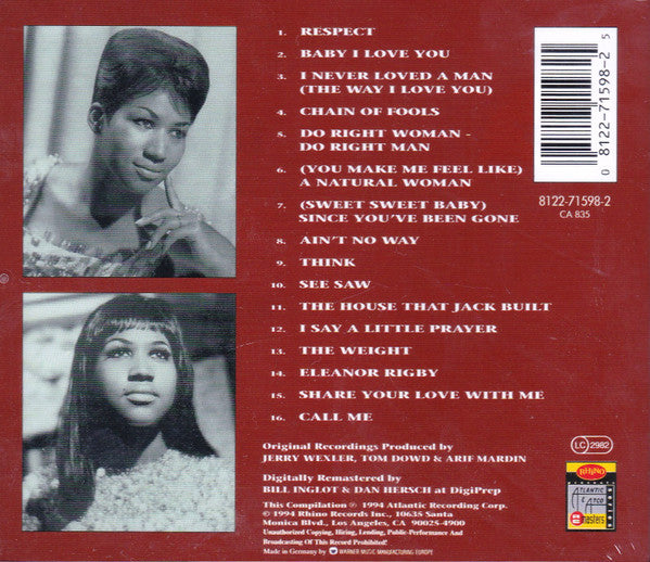 Aretha Franklin : The Very Best Of Aretha Franklin, Vol. 1 (CD, Comp, RM)
