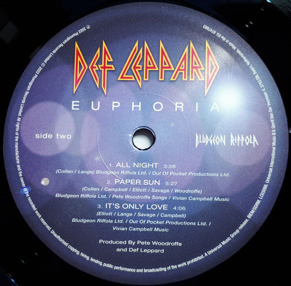 Def Leppard : Euphoria (2xLP, Album, RE)