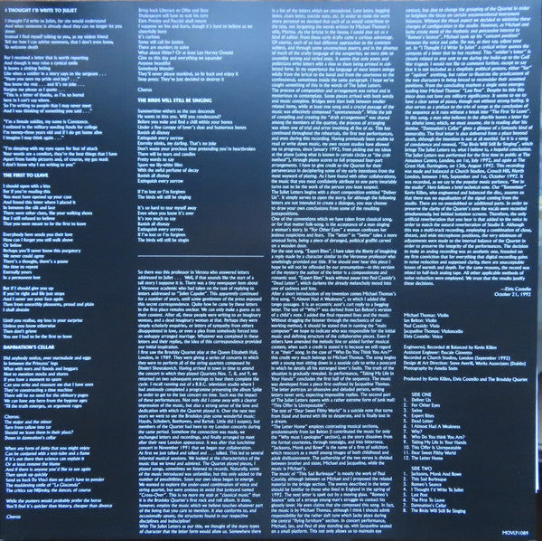 Elvis Costello And Brodsky Quartet : The Juliet Letters (LP, Album, Ltd, Num, RE, 180)