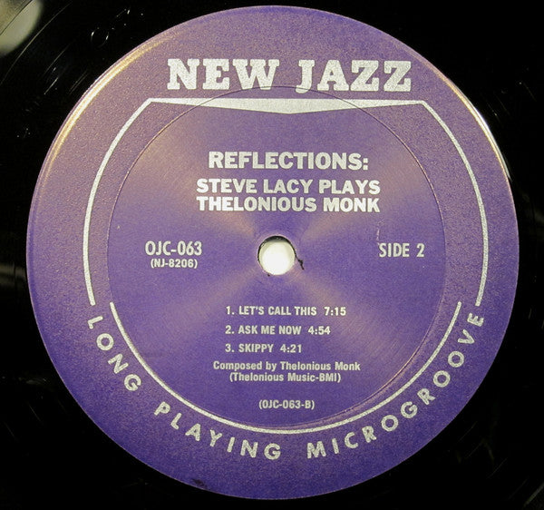 Steve Lacy : Reflections: Steve Lacy plays Thelonious Monk (LP, Album, RE)