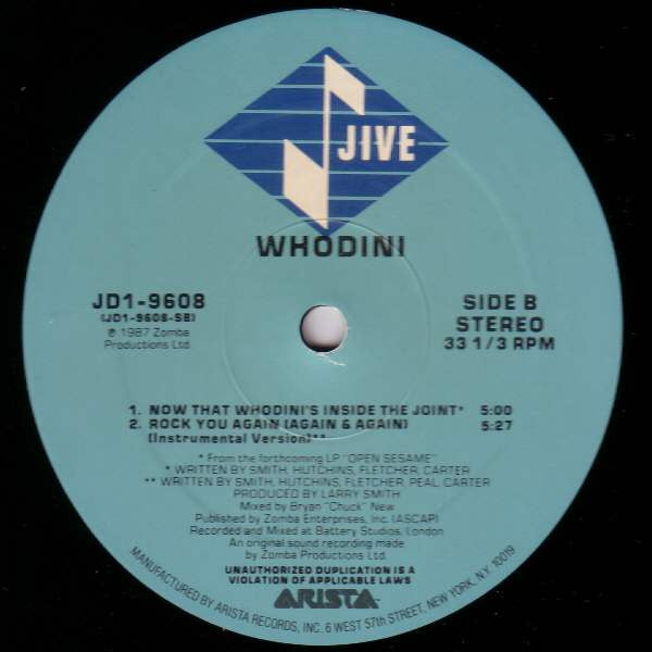 Whodini : Rock You Again (Again & Again) (12")