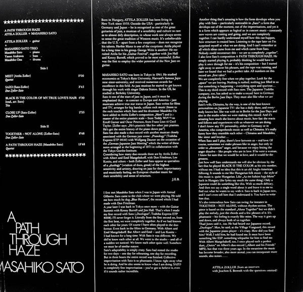 Attila Zoller · Masahiko Satoh : A Path Through Haze (LP, Album, Gat)