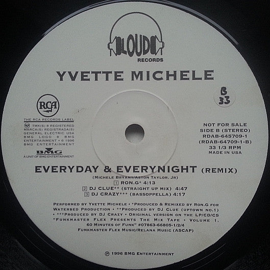 Yvette Michele : Everyday & Everynight (Remix) (12", Promo, Unofficial)