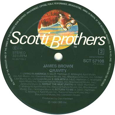 James Brown : Gravity (LP, Album)