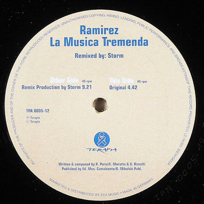 Ramirez : La Musica Tremenda (Storm Remix) (12")
