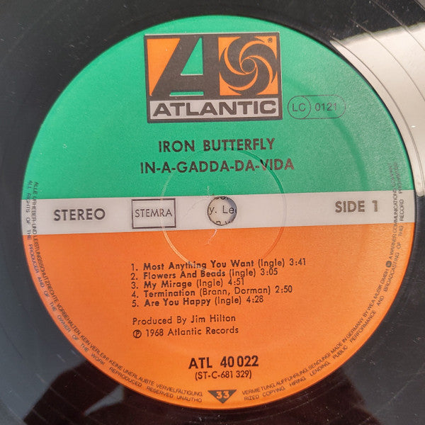 Iron Butterfly : In-A-Gadda-Da-Vida (LP, Album, RP)