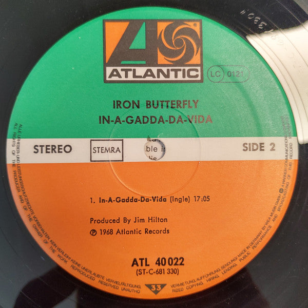 Iron Butterfly : In-A-Gadda-Da-Vida (LP, Album, RP)