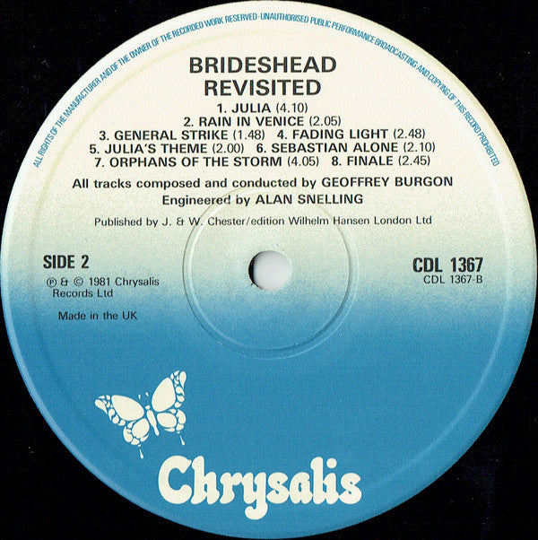 Geoffrey Burgon : Brideshead Revisited (LP, Album, Gat)