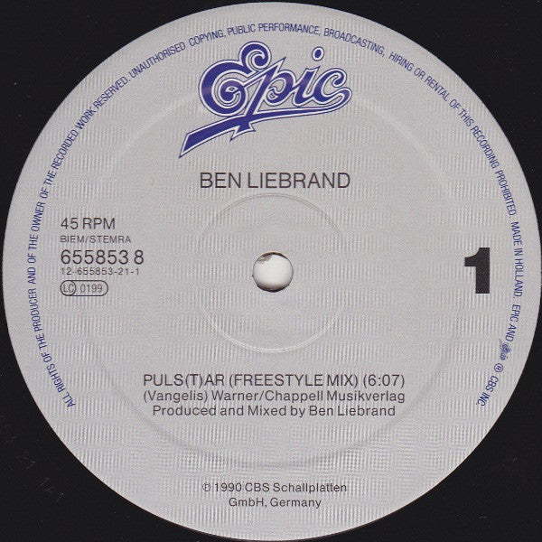 Ben Liebrand : Puls(t)ar (Freestyle Mix) (12", Maxi)