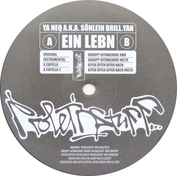 Yaneq A.k.a. Sönlein Brill.Yan : Ein Lebn (12")