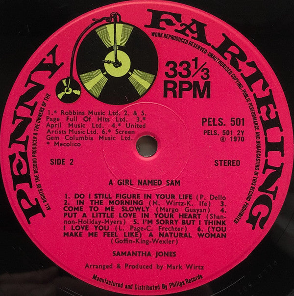 Samantha Jones : A Girl Named Sam (LP, Album)