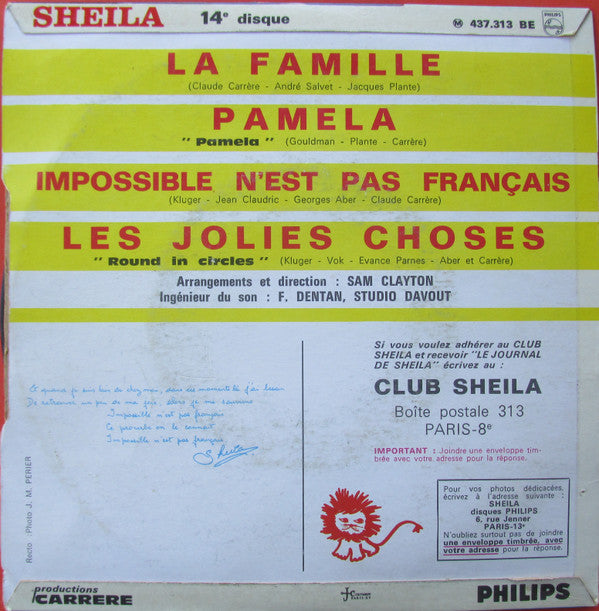 Sheila (5) : La Famille (7", EP, Fli)