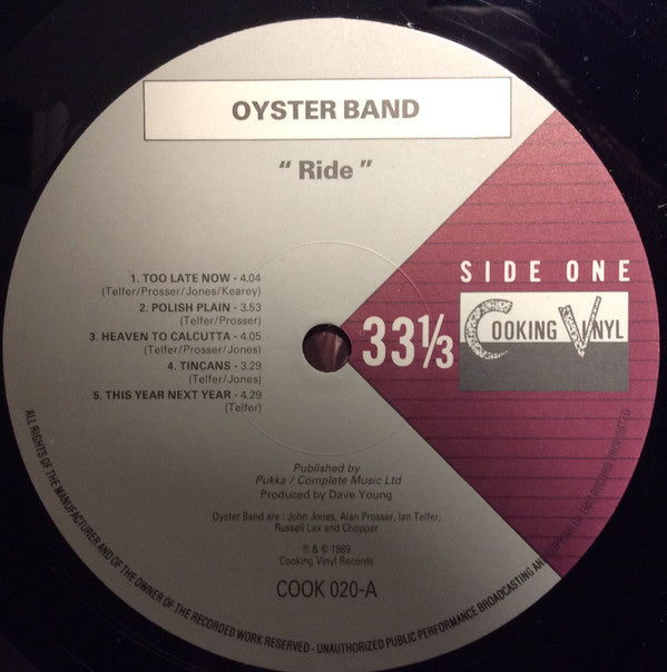 Oysterband : Ride (LP, Album)