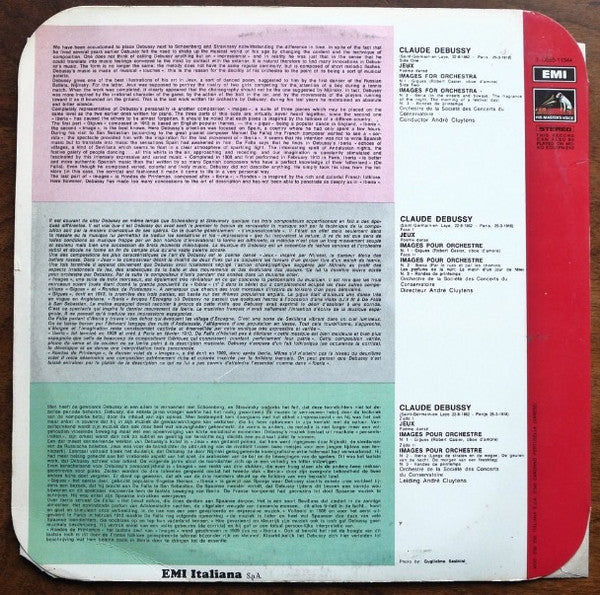 Claude Debussy — Orchestre De La Société Des Concerts Du Conservatoire - André Cluytens : Jeux / Images For Orchestra (LP, RE)