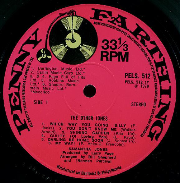 Samantha Jones : The Other Jones (LP, Album)