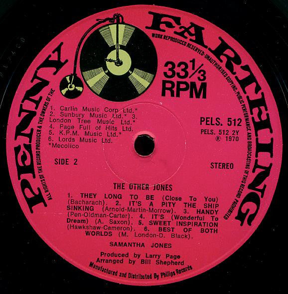 Samantha Jones : The Other Jones (LP, Album)