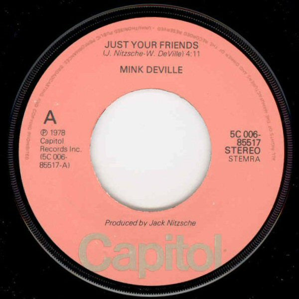 Mink DeVille : Just Your Friends (7", Single)