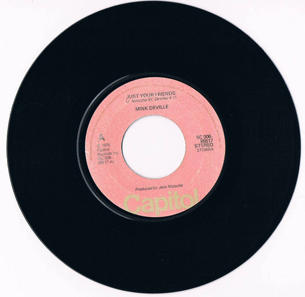 Mink DeVille : Just Your Friends (7", Single)