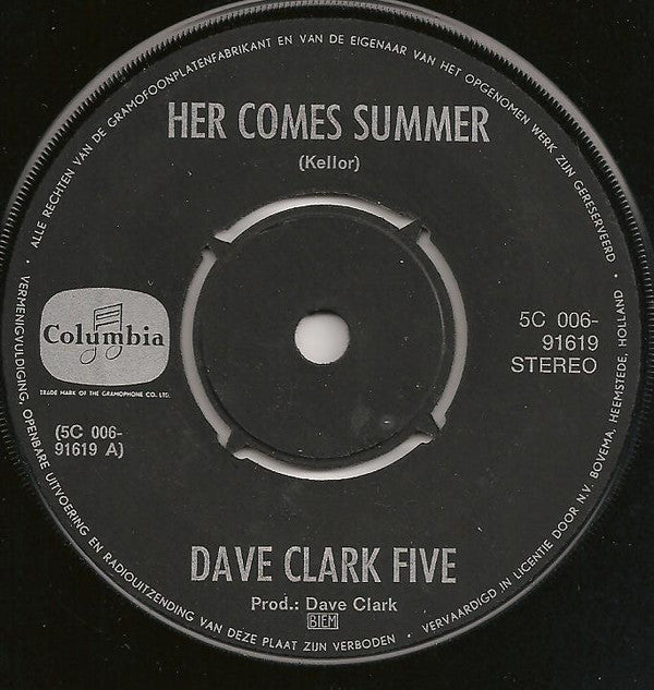 The Dave Clark Five : Here Comes Summer (7")