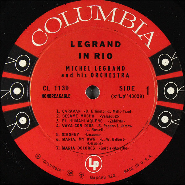 Michel Legrand And His Orchestra* : Legrand In Rio (LP, Album, Mono)