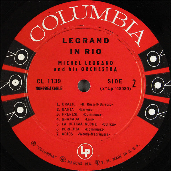 Michel Legrand And His Orchestra* : Legrand In Rio (LP, Album, Mono)