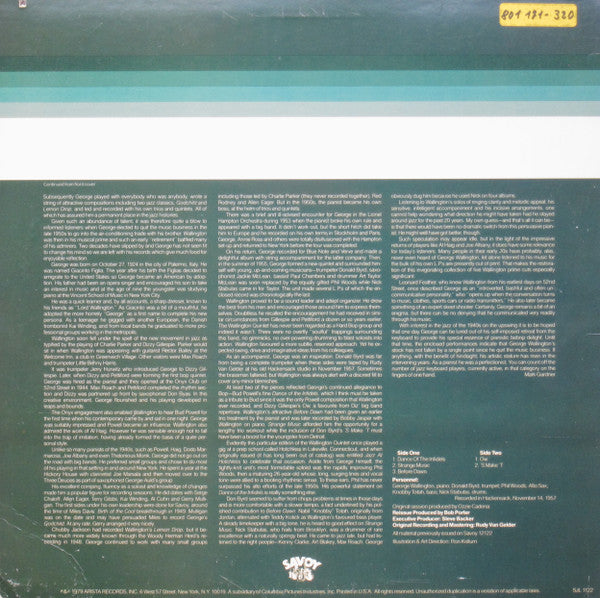 George Wallington Quintet : Dance Of The Infidels (LP, RE)