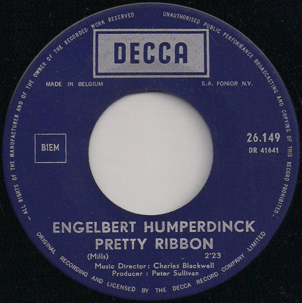 Engelbert Humperdinck : Am I That Easy To Forget / Pretty Ribbon (7", Single)