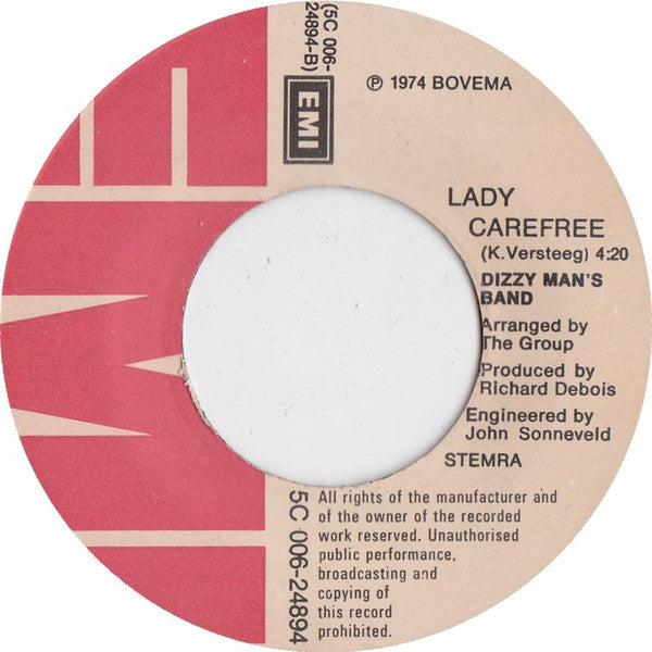 Dizzy Man's Band : Mony The Phoney / Lady Carefree (7", Single, Tex)