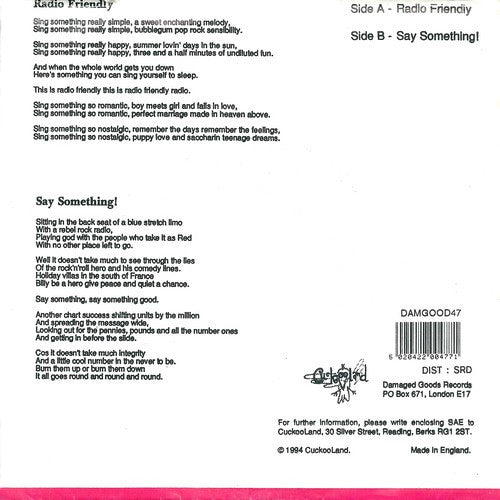 Cuckooland : Radio Friendly (7", Single, Pur)