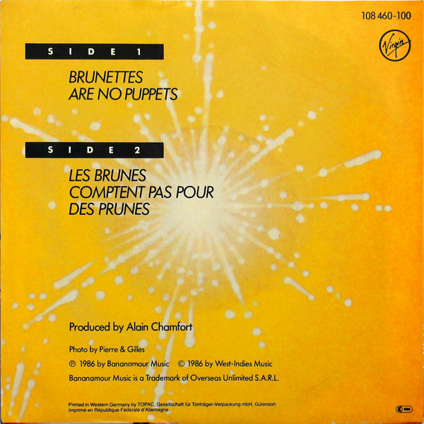 Lio : Brunettes Are No Puppets (7", Single)