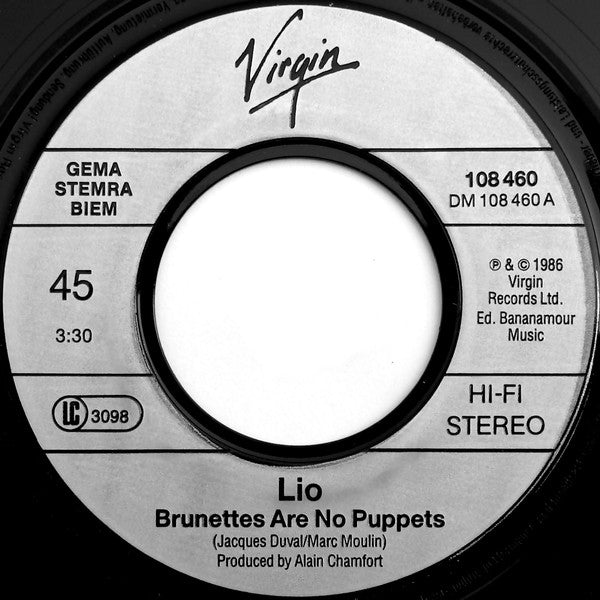 Lio : Brunettes Are No Puppets (7", Single)