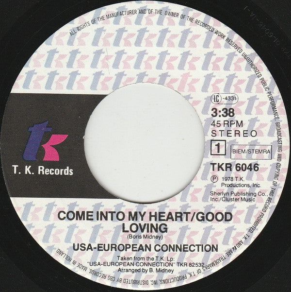 USA-European Connection : Come Into My Heart / Good Loving (7")