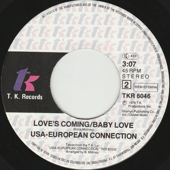 USA-European Connection : Come Into My Heart / Good Loving (7")