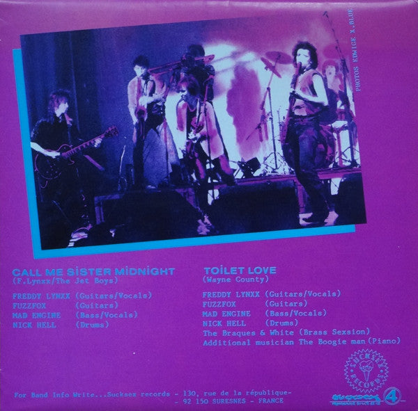 The Jet Boys : Call Me Sister Midnight (7", Single, Num, Pos)