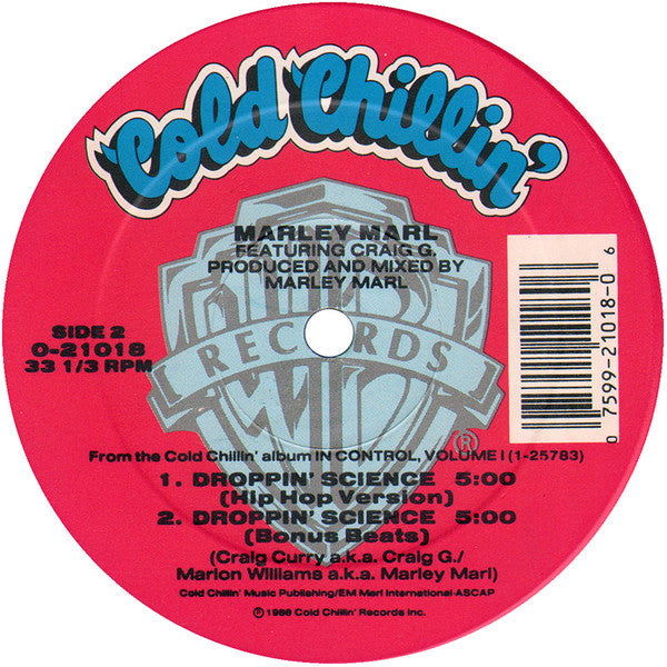 Marley Marl Featuring Craig G.* : Droppin' Science (12", Maxi, SRC)