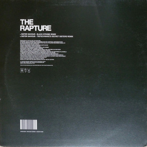 The Rapture : Sister Saviour (Remixes) (12", Single)
