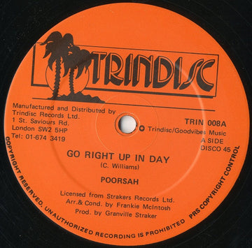 Poorsah : Go Right Up In Day / Up In Day Jam (12")