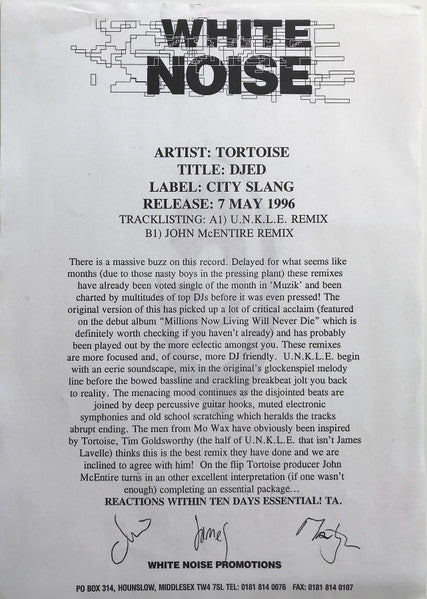 Tortoise : Djed (Remixes) (12", Ltd)