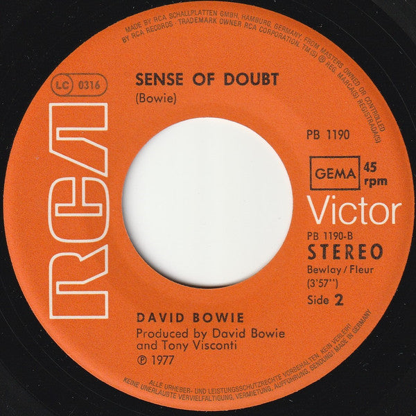 David Bowie : Beauty And The Beast (7", Single)
