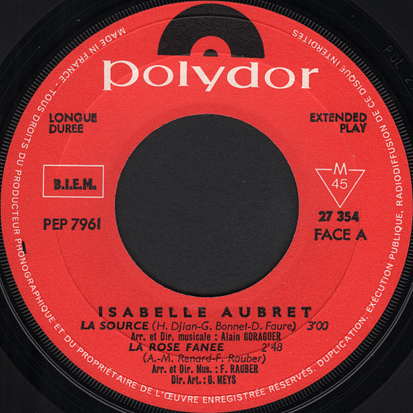 Isabelle Aubret : La Source (7", EP, Mono)