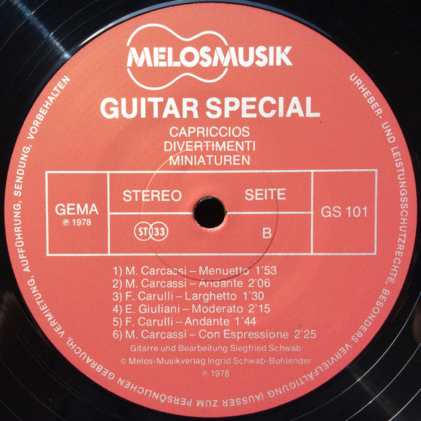 Siegfried Schwab : Guitar Special - Capriccios, Divertimenti, Miniaturen (LP, Album)