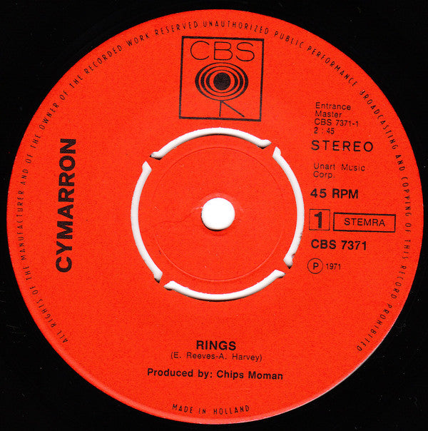 Cymarron : Rings (7", Single, Smo)
