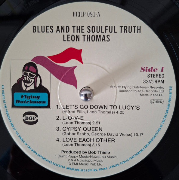 Leon Thomas : Blues And The Soulful Truth (LP, Album, RE, Gat)