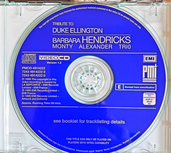 Barbara Hendricks, The Monty Alexander Trio : Tribute To Duke Ellington (VCD)