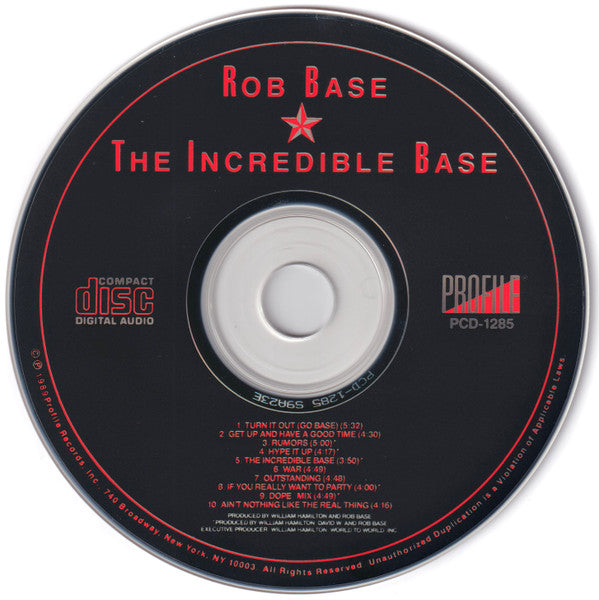 Rob Base : The Incredible Base (CD, Album)