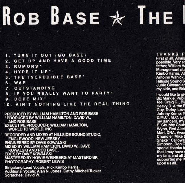 Rob Base : The Incredible Base (CD, Album)