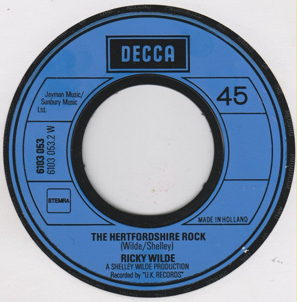 Ricky Wilde : I Am An Astronaut (7")