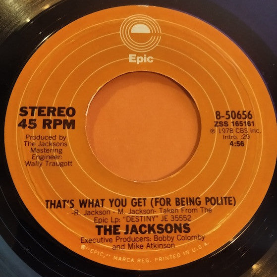 The Jacksons : Shake Your Body (Down To The Ground) (7", Single, Ora)